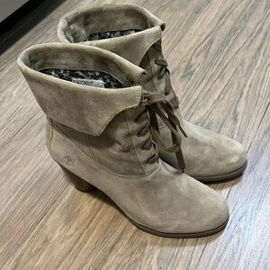 Timberland Earthkeepers Navali Lace Platform Women Boots, 9.5 Taupe Leat…